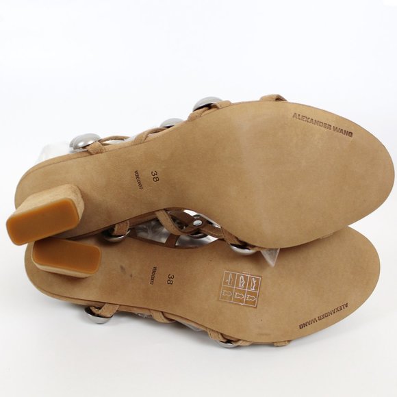 NEW ALEXANDER WANG Studded Lace-Up Sandals | Glam Party Heel, Edgy Luxe Style - Picture 9 of 9